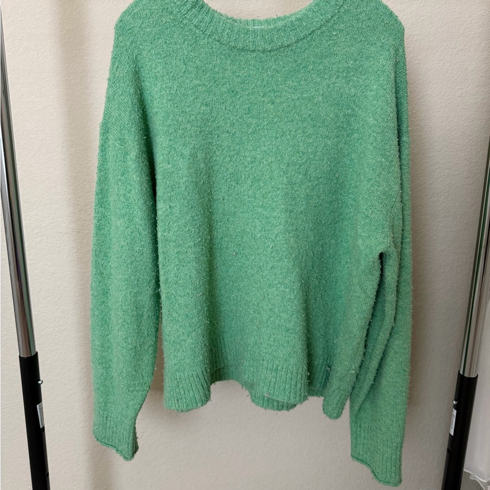 American Eagle Green Woah So Soft Crew Neck Sweater
